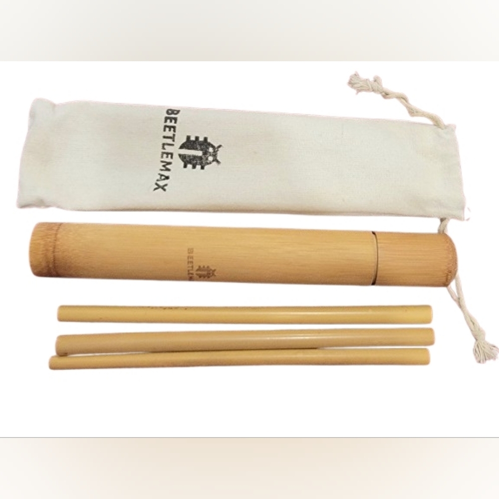 Lemax Natural Bamboo Chopsticks with White‎ Pouch